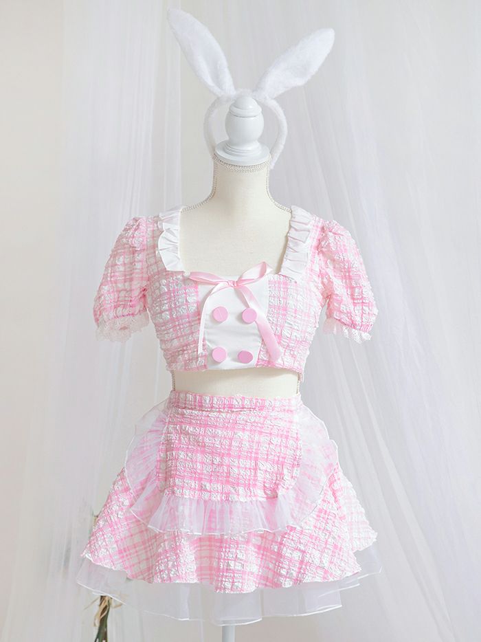  【3点セット】Cheeky Pastel Bunny ピンク vcsbn-10216bu-3