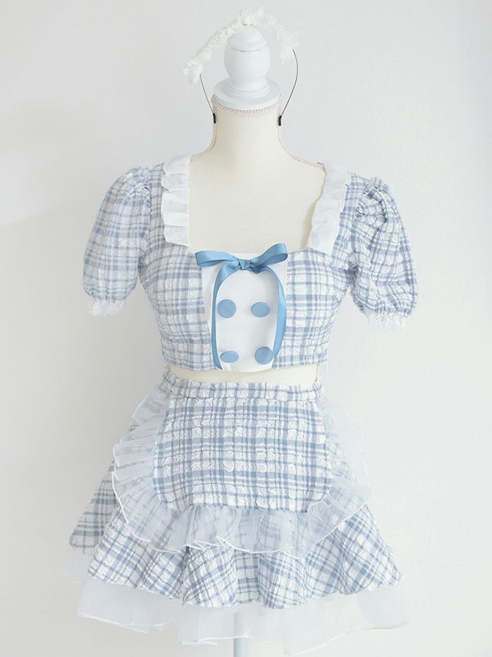 【3点セット】Cheeky Pastel Maid ブルー vcsot-10216md-4