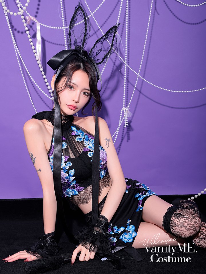 【3点セット】MOON BUNNY ムーンバニーブラック [みみちゃん着用] vcsbn-230471-mi