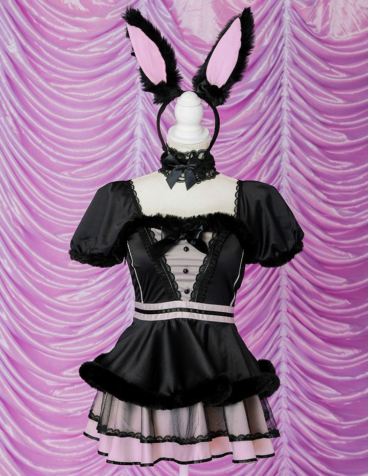 6点セット】vanityME. × Malymoon クラシカルレースバニー ブラック 