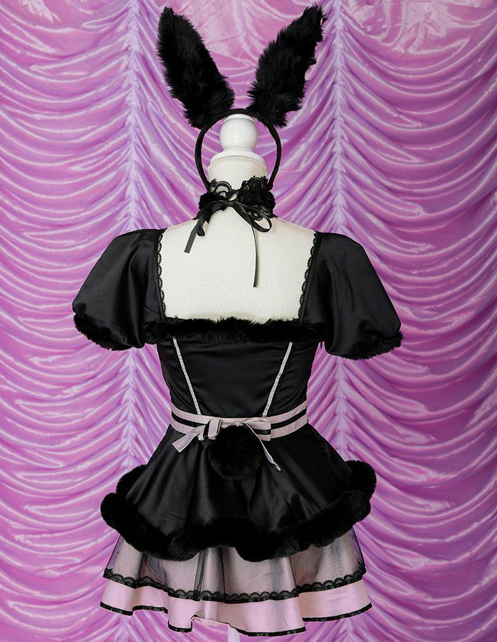 【7点セット】Malymoon マリーンムーン ふわふわバニー vanityME.限定カラー ブラック ml9788-2