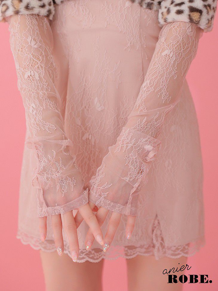 ROBE de FLEURS ローブドフルール GAL neko dress [カチューシャ/アームカバー付き] fm-anier4027-c