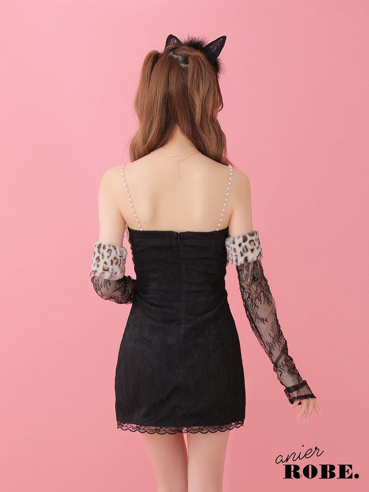 ROBE de FLEURS ローブドフルール GAL neko dress [カチューシャ/アームカバー付き] fm-anier4027-c
