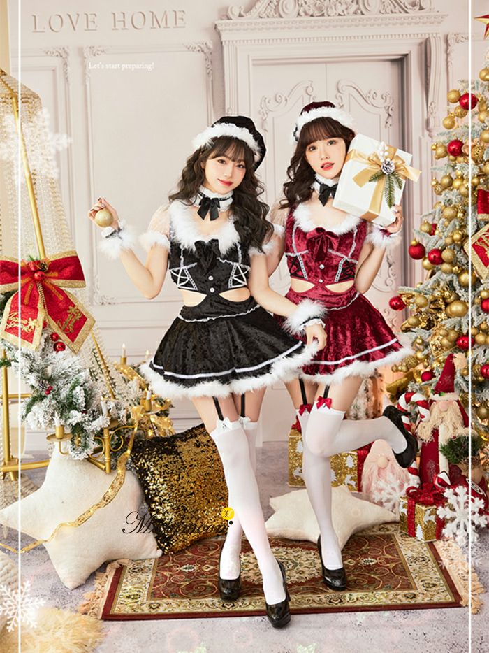 マリームーン　ファーキャットサンタ　クリスマスコスプレ　サンタ 1～3営業日で発送】ファーキャットサンタ《クリスマスコスプレ7点