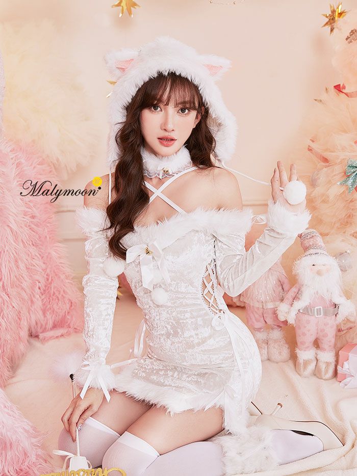 5点セット】Malymoon マリーンムーン ホワイトキャットサンタ ml9757 