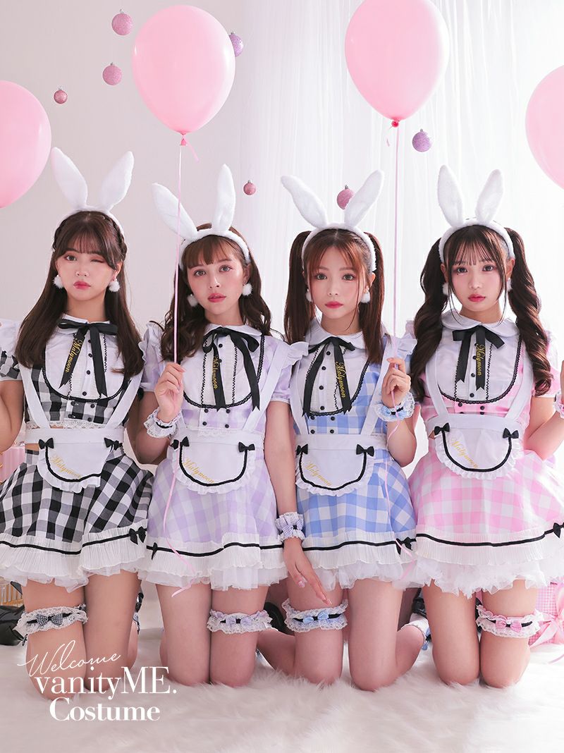 8点セット】Malymoon マリーンムーン ギンガムチェックメイドバニー  