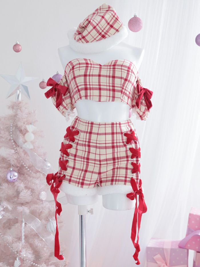 ✡【イルムス限定】パジャマを着たサンタと女の子のセット 43296-76-