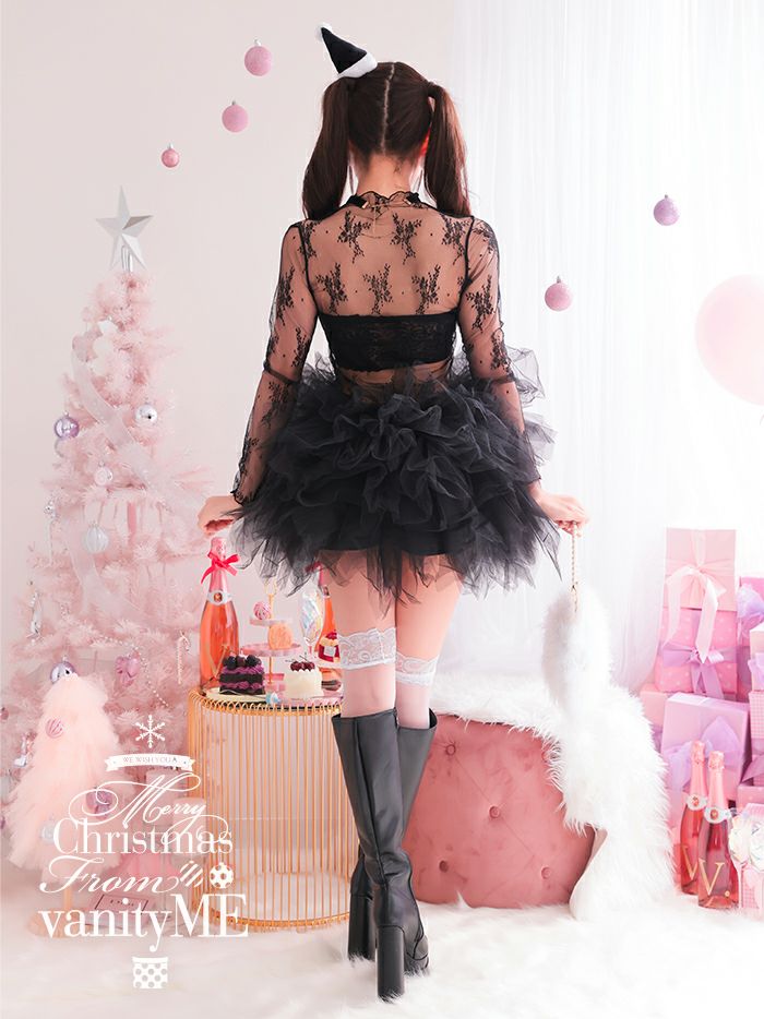 【4点セット】Charles de tyutyu Bunny.Santa 黒 シャルルド チュチュ サンタ vstcd-0059-6