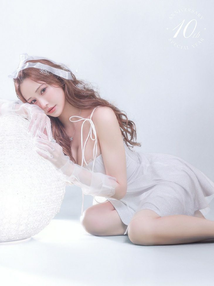 ROBE de FLEURS ローブドフルール ホワイト 10th SPECIAL COLLECTION Etoile de Brille Mini Dress fm2950-3