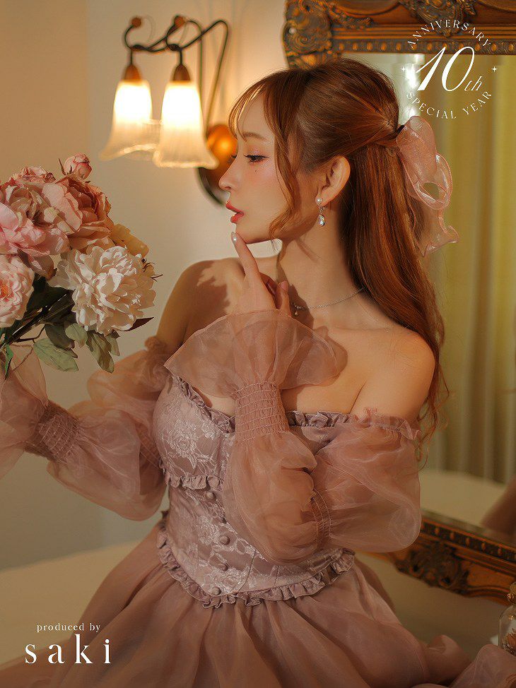 ROBE de FLEURS ローブドフルール ピンク 10th SPECIAL COLLECTION Rosie Fairy Dress fm2978-1