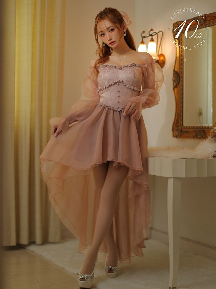 ROBE de FLEURS ローブドフルール ピンク 10th SPECIAL COLLECTION Rosie Fairy Dress fm2978-1