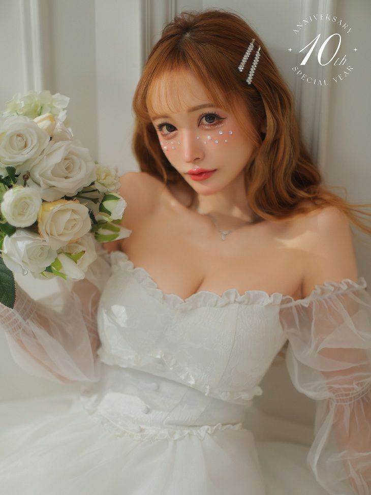 ROBE de FLEURS ローブドフルール ホワイト 10th SPECIAL COLLECTION Rosie Fairy Dress fm2978-2