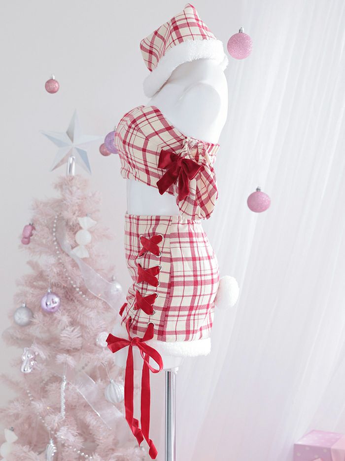 THE IDOL SANTA アイドル サンタ オフショル×パンツレッド [ナナちゃん着用] vcsst-230480-12-na