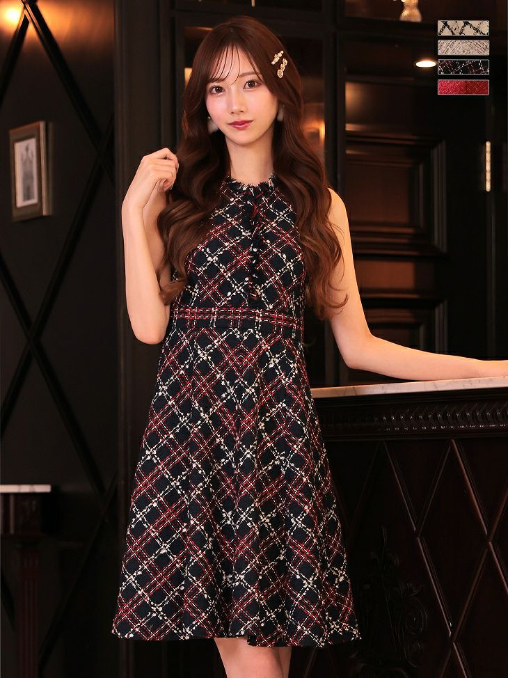 限定販売】vanityME. × ROBE de FLEURS コラボ ドレス ネイビー 