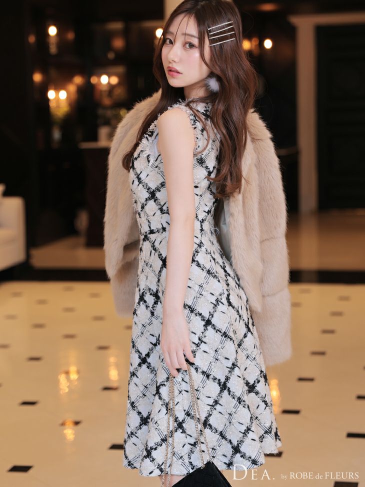 限定販売】vanityME. × ROBE de FLEURS コラボ ドレス ネイビー