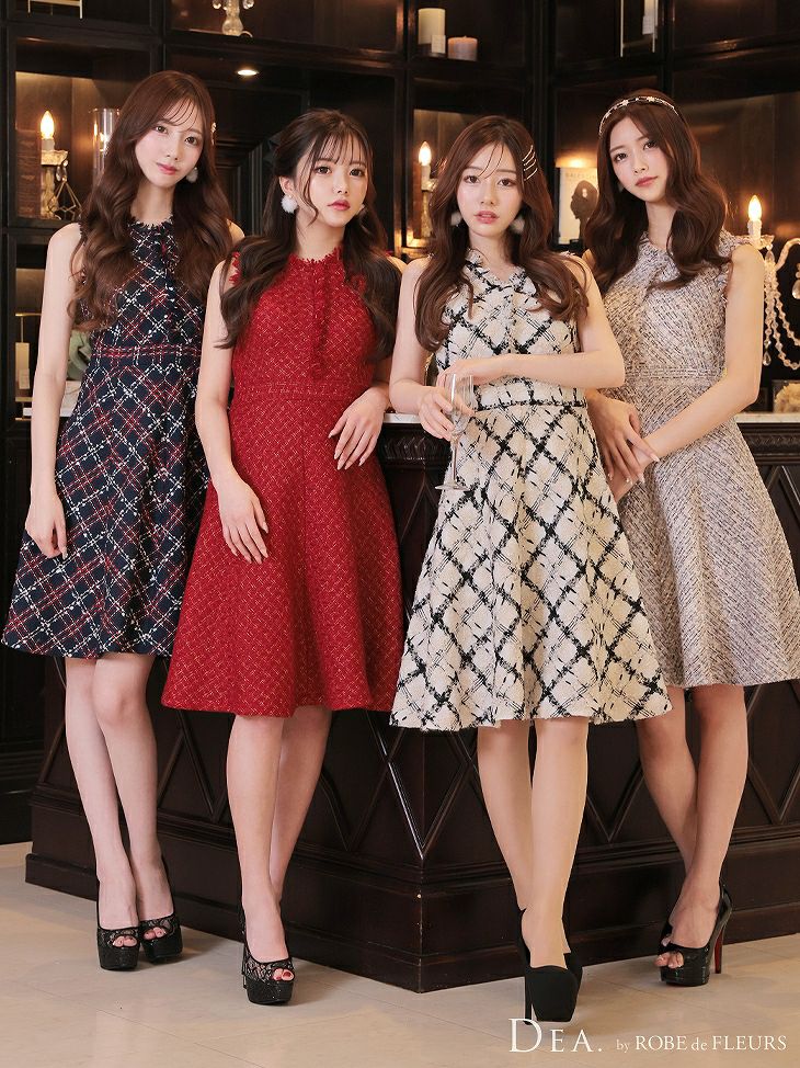 限定販売】vanityME. × ROBE de FLEURS コラボ ドレス ネイビー 