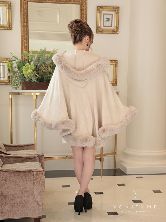 vanityME.Dress ファーケープ [ベージュ] vim-c23100-1