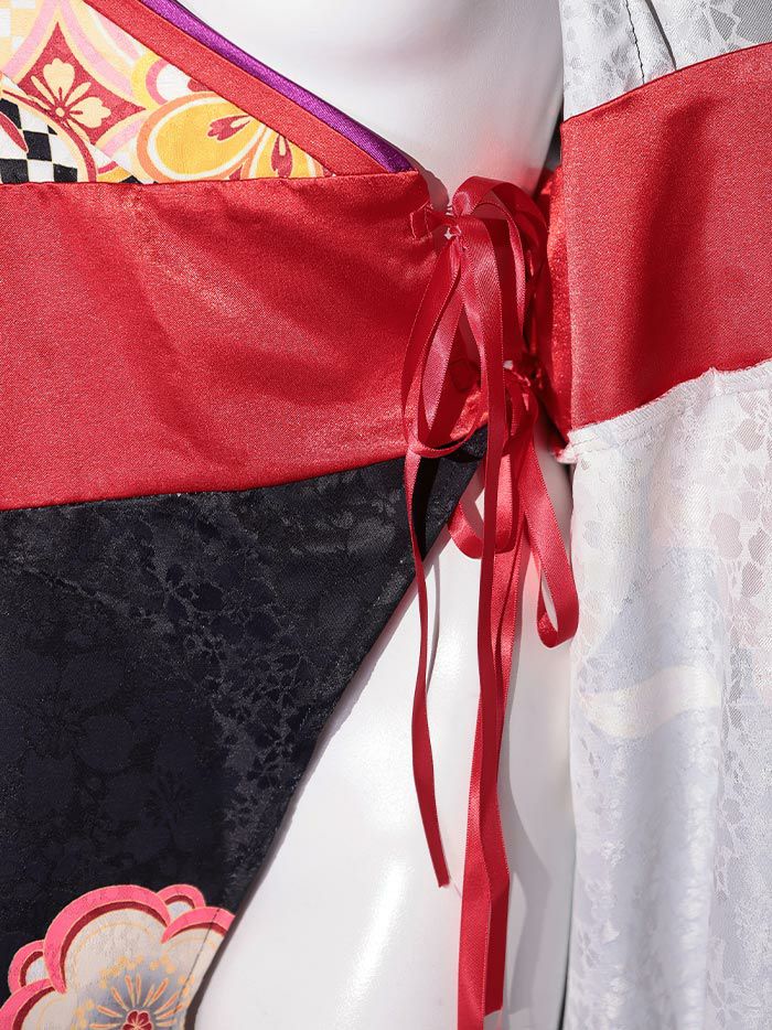 花魁 大判華柄 花魁コスチューム 黒 和柄 本格和装 着物 花魁ドレス vcsot-231072