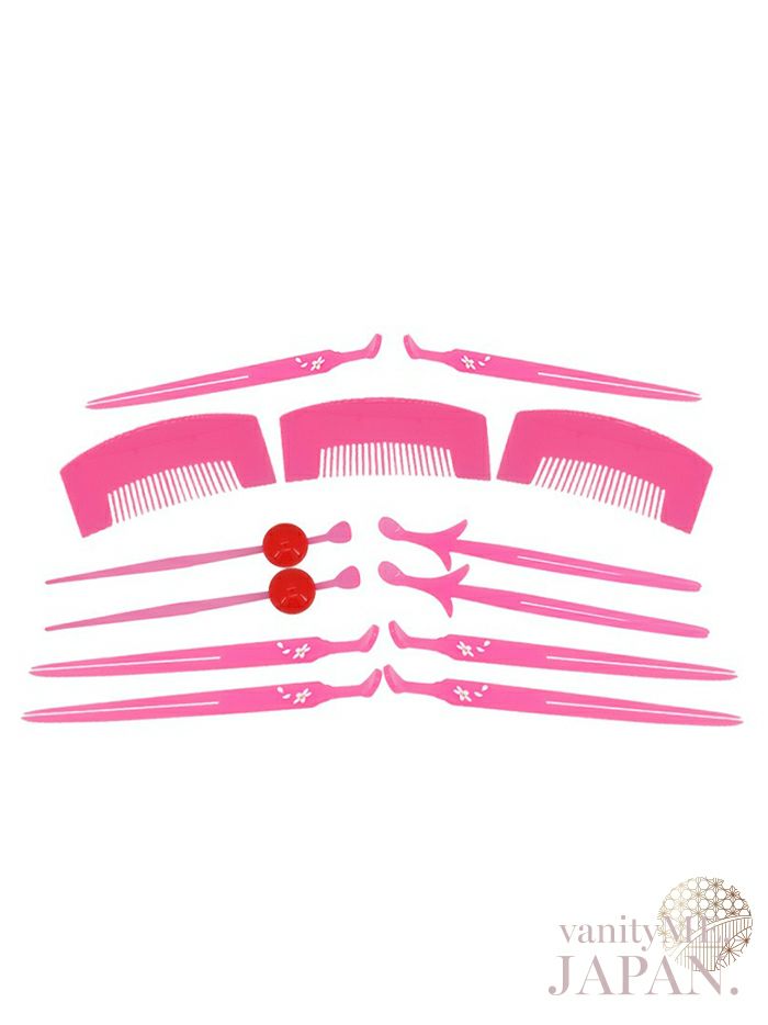【13点セット】かんざし 一式 花魁 髪飾り [ ピンク ] vcsit-2404-1