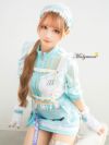 【9点セット】Malymoon マリームーン サインMシアーパステルジャージメイド [ ブルー/パープル] ml9906