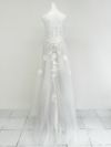 vanityME.couture. バニティミークチュール バースデードレス ワンショルダー フラワー ロングドレス ホワイト・ブラック vctr-la-2382-3