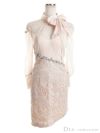 【ROBE de FLEURS SALE】DEA ディア バイ ローブドフルール アイボリー チュールスリーブｘレースタイトミニキャバドレス de2423-1-s24