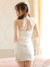 【ROBE de FLEURS SALE】ローブドフルール ピンク レースアップｘチュールホルタータイトミニキャバドレス fm2519-2-s24