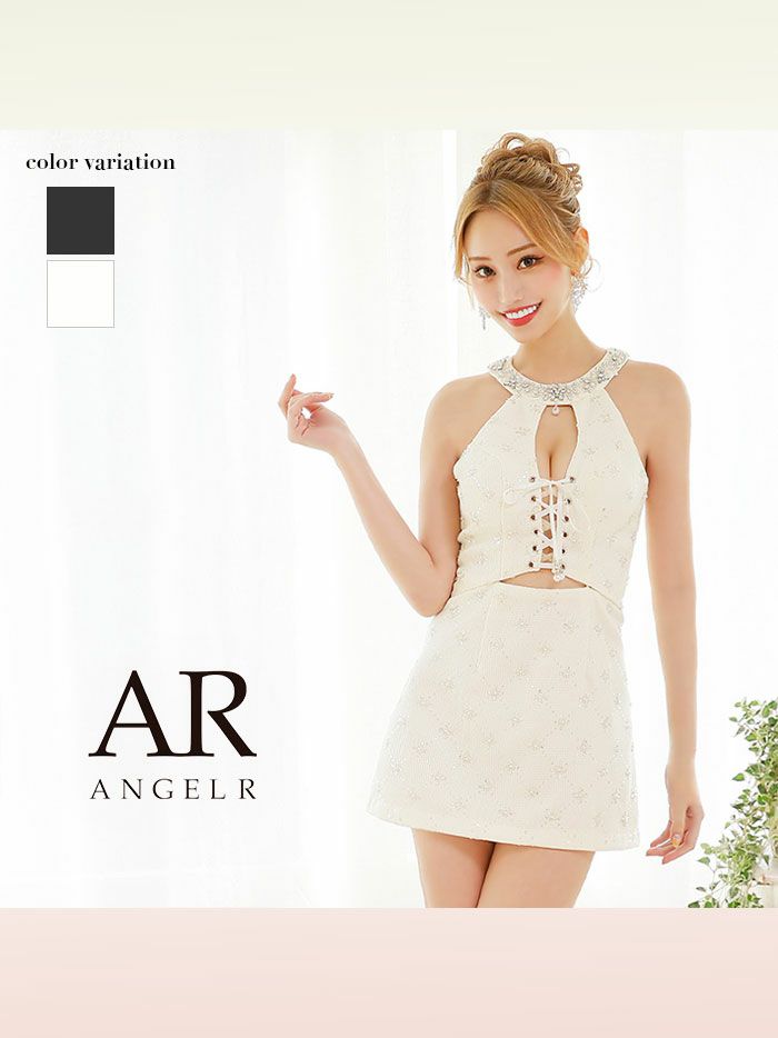 AngelR エンジェルアール デコルテビジューチャームクロスファブリック