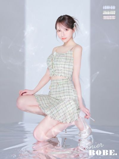 ROBE de FLEURS ローブドフルール アイボリー スエードリボン