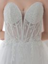 vanityME.couture.バニティミークチュール バストパール 刺繍レース Vカット バースデードレス インポート シンデレラ ロングドレス ホワイト vctr-l-2431-1