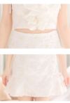 ROBE de FLEURS ローブドフルール フラワーチュールバストフリルセットアップミニキャバドレス fm3255-c