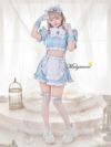 【10点セット】Malymoon マリームーン ..天使界隈..エアリーキャットセパレートメイド [ ブルー/グレー ] ml9918