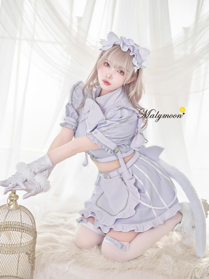 【10点セット】Malymoon マリームーン ..天使界隈..エアリーキャットセパレートメイド [ ブルー/グレー ] ml9918