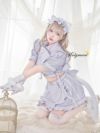 【10点セット】Malymoon マリームーン ..天使界隈..エアリーキャットセパレートメイド [ ブルー/グレー ] ml9918