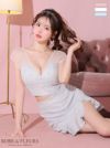 ROBE de FLEURS ローブドフルール フェアリーショルダーチュールセットアップフリルミニキャバドレス fm3340-c