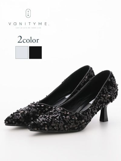 ロミーグリッターパンプス Platinum Ice Dusty Glitter Pointy Toe Pumps | Romy 85