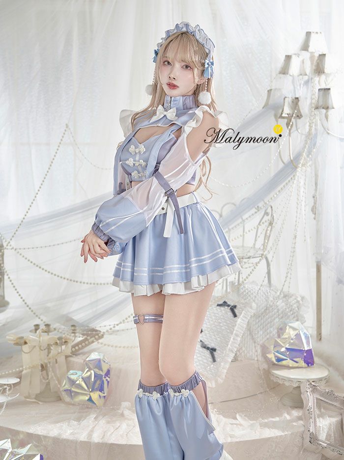 【10点セット】vanityME. × Malymoon ..天使界隈..キャンディホリックアイドルチャイナ [ ブルー/ラベンダー] mls50301-si