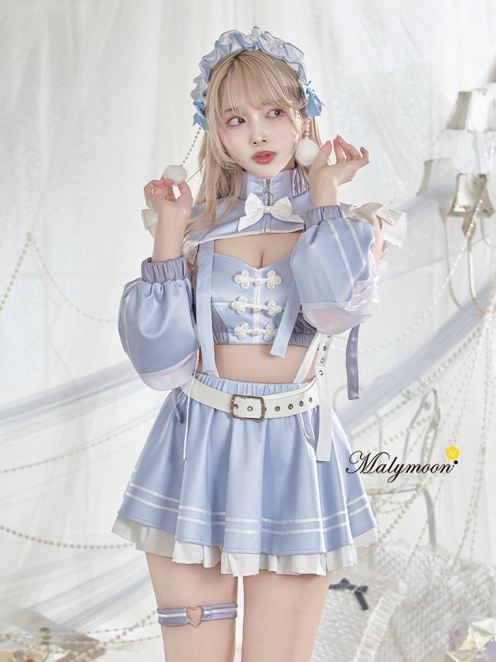 【10点セット】vanityME. × Malymoon ..天使界隈..キャンディホリックアイドルチャイナ [ ブルー/ラベンダー] mls50301-si