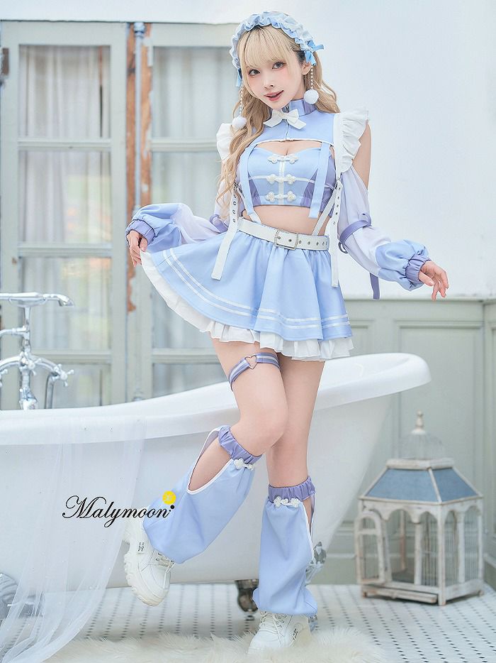 【10点セット】vanityME. × Malymoon ..天使界隈..キャンディホリックアイドルチャイナ [ ブルー/ラベンダー] mls50301-si