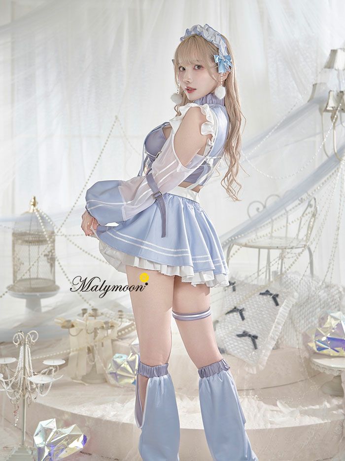 【10点セット】vanityME. × Malymoon ..天使界隈..キャンディホリックアイドルチャイナ [ ブルー/ラベンダー] mls50301-si