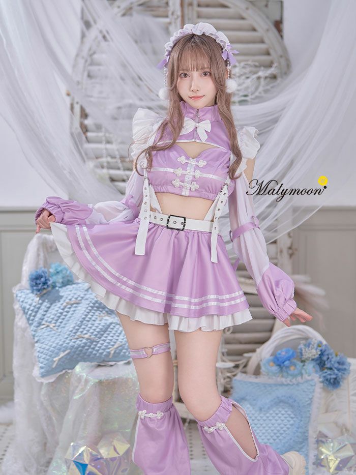 【10点セット】vanityME. × Malymoon ..天使界隈..キャンディホリックアイドルチャイナ [ ブルー/ラベンダー] mls50301-si