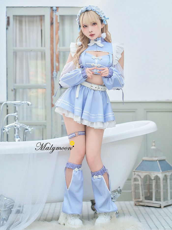 【10点セット】vanityME. × Malymoon ..天使界隈..キャンディホリックアイドルチャイナ [ ブルー/ラベンダー] mls50301-si