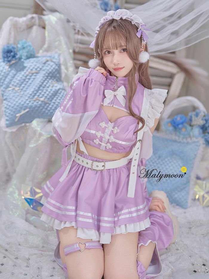 【10点セット】vanityME. × Malymoon ..天使界隈..キャンディホリックアイドルチャイナ [ ブルー/ラベンダー] mls50301-si