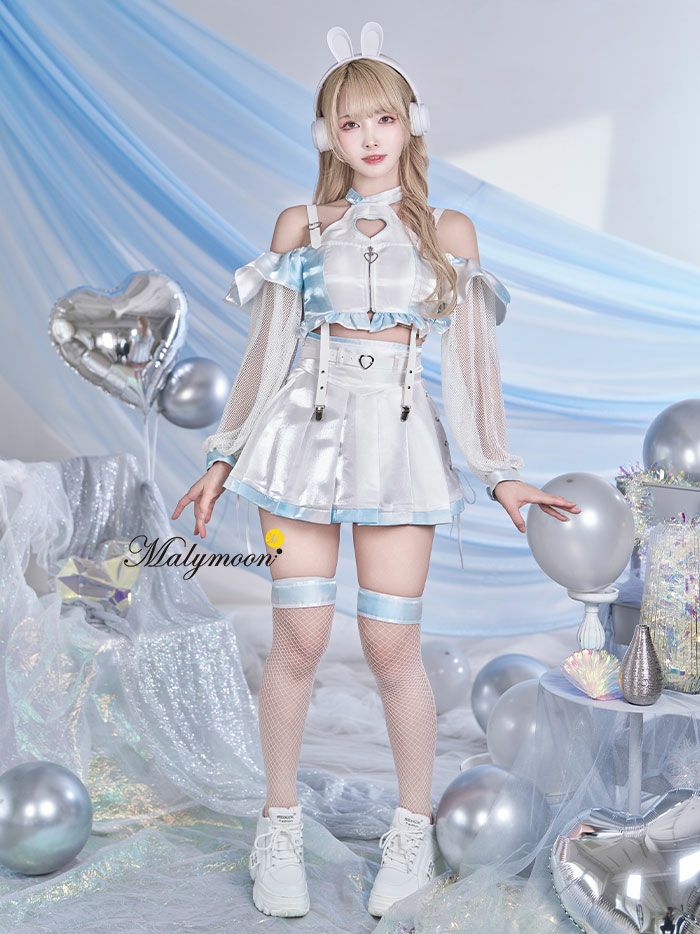 Malymoon Y3Kデジタルシアーキャットコスチューム 6点セット】Malymoon