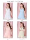 ROBE de FLEURS ローブドフルール レモンイエロー 肩レース×ウエストビジューフレアミニキャバドレス fm3425-2