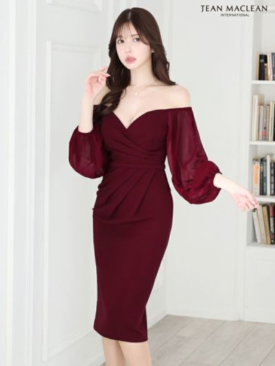 JEAN MACLEAN 美品実物写真あり JEAN MACLEAN】パールネックレス刺繡付き/LongDress【41650】 | I