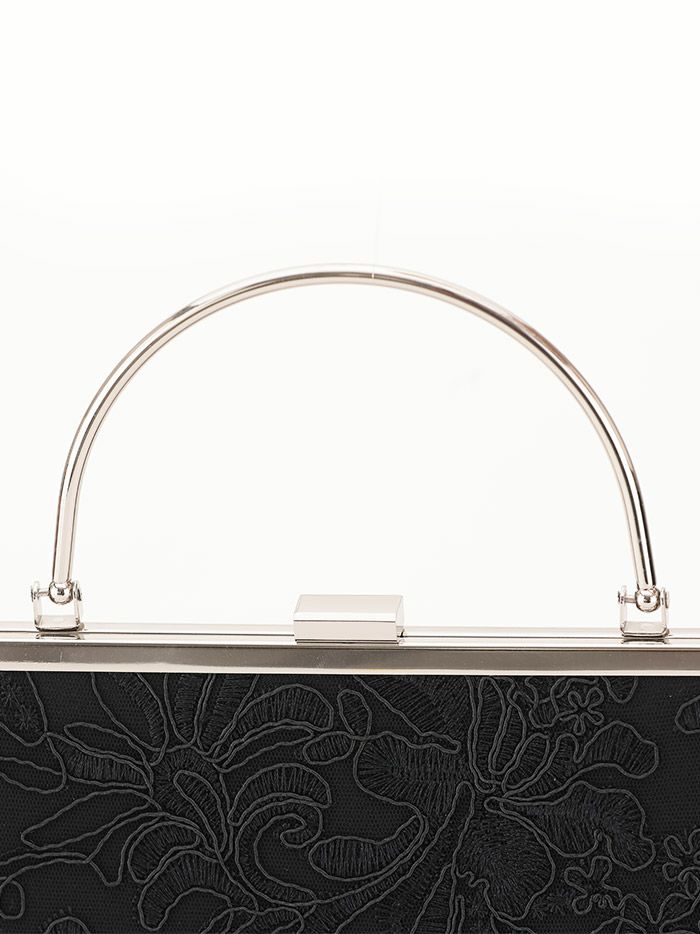 haremode ハレモード フォーマル 刺繍デザイン クラッチバッグ パーティーバッグ ベージュ・シルバー・ブラック vim-am-5069