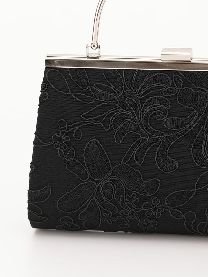 haremode ハレモード フォーマル 刺繍デザイン クラッチバッグ パーティーバッグ ベージュ・シルバー・ブラック vim-am-5069