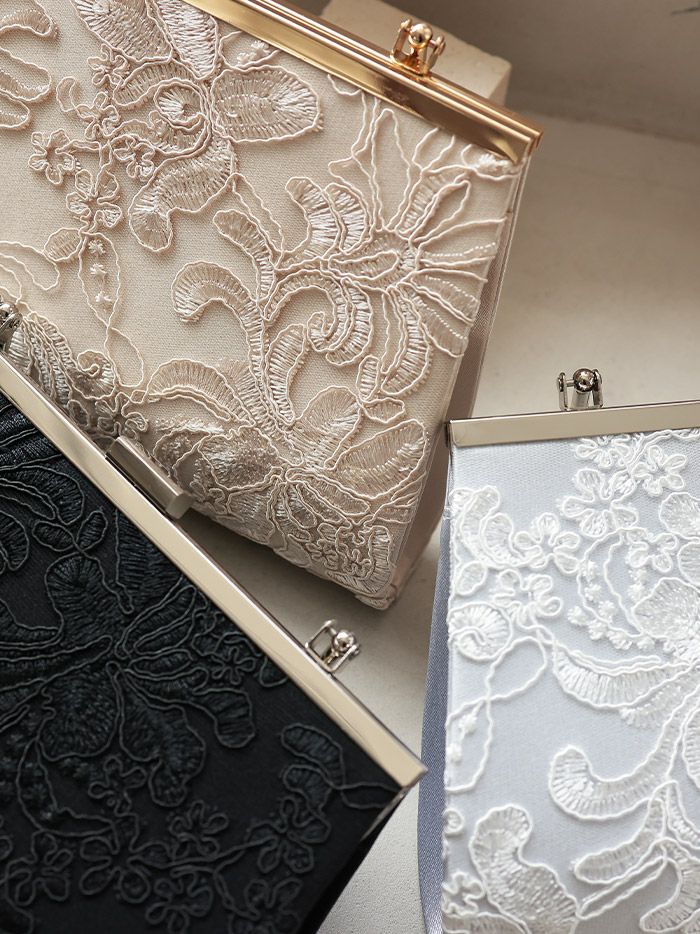 haremode ハレモード フォーマル 刺繍デザイン クラッチバッグ パーティーバッグ ベージュ・シルバー・ブラック vim-am-5069