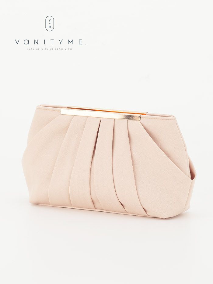 haremode ハレモード フォーマル タックデザイン クラッチバッグ パーティーバッグ ベージュ・シルバー・ブラック vim-am-5070